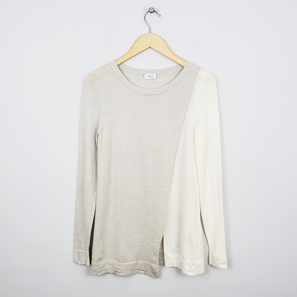 A-K-R-I-S-  •punto 100% Wool Color Blocked Sweater - Picture 1 of 8